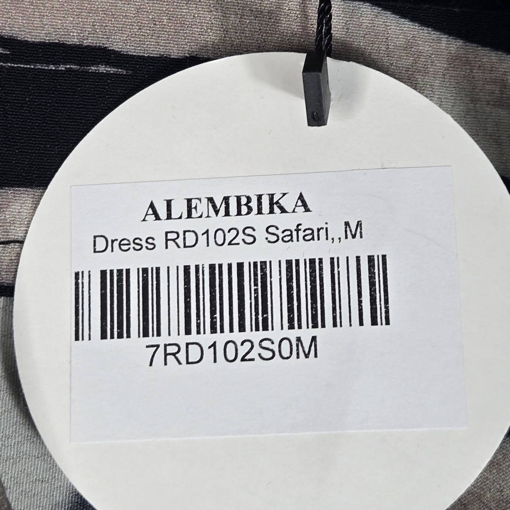 NEW $324 Alembika Shayna Oversize Safari Shirt Dress Zebra Print Pockets Medium - Picture 15 of 16
